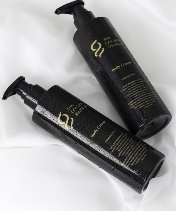Luxury body cream application for smooth, hydrated skin