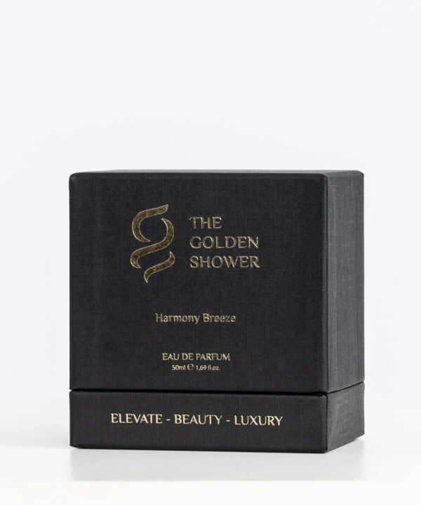 Harmony Breeze premium perfume packaging and box
