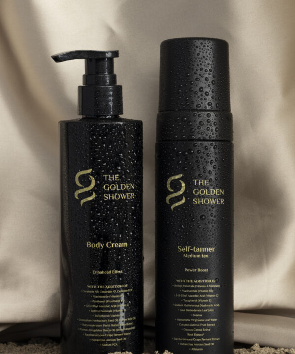 Luxury self tanning kit with mousse and body cream by The Golden Shower Beauty