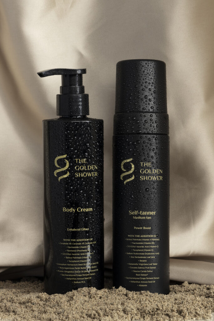 Luxury self tanning kit with mousse and body cream by The Golden Shower Beauty